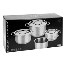 EXCELLENT HOUSEWARE Grydesæt, 7 dele.